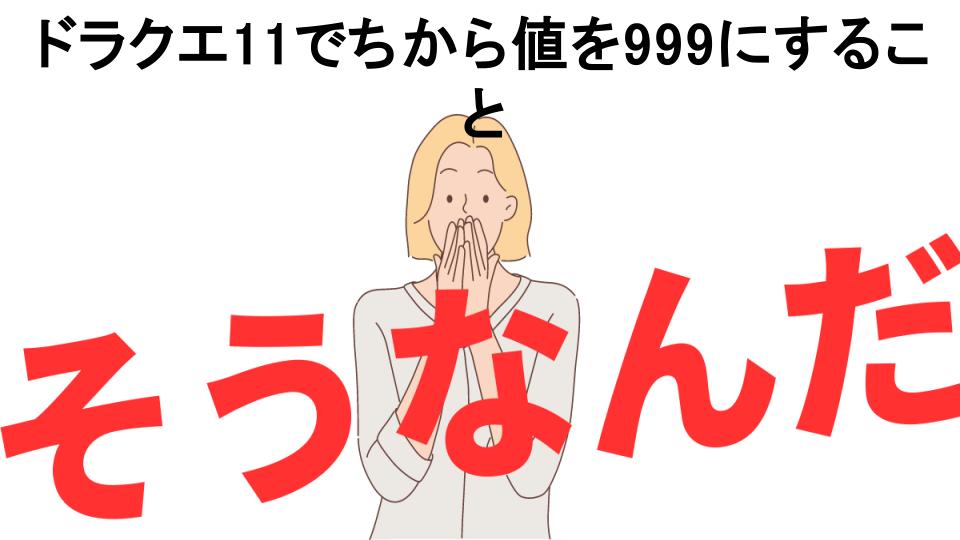 意味ないと思う人におすすめ！ドラクエ11でちから値を999にすることの代わり